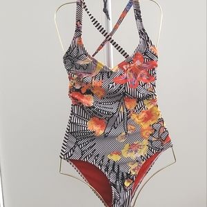 Black and white One piece swimsuit